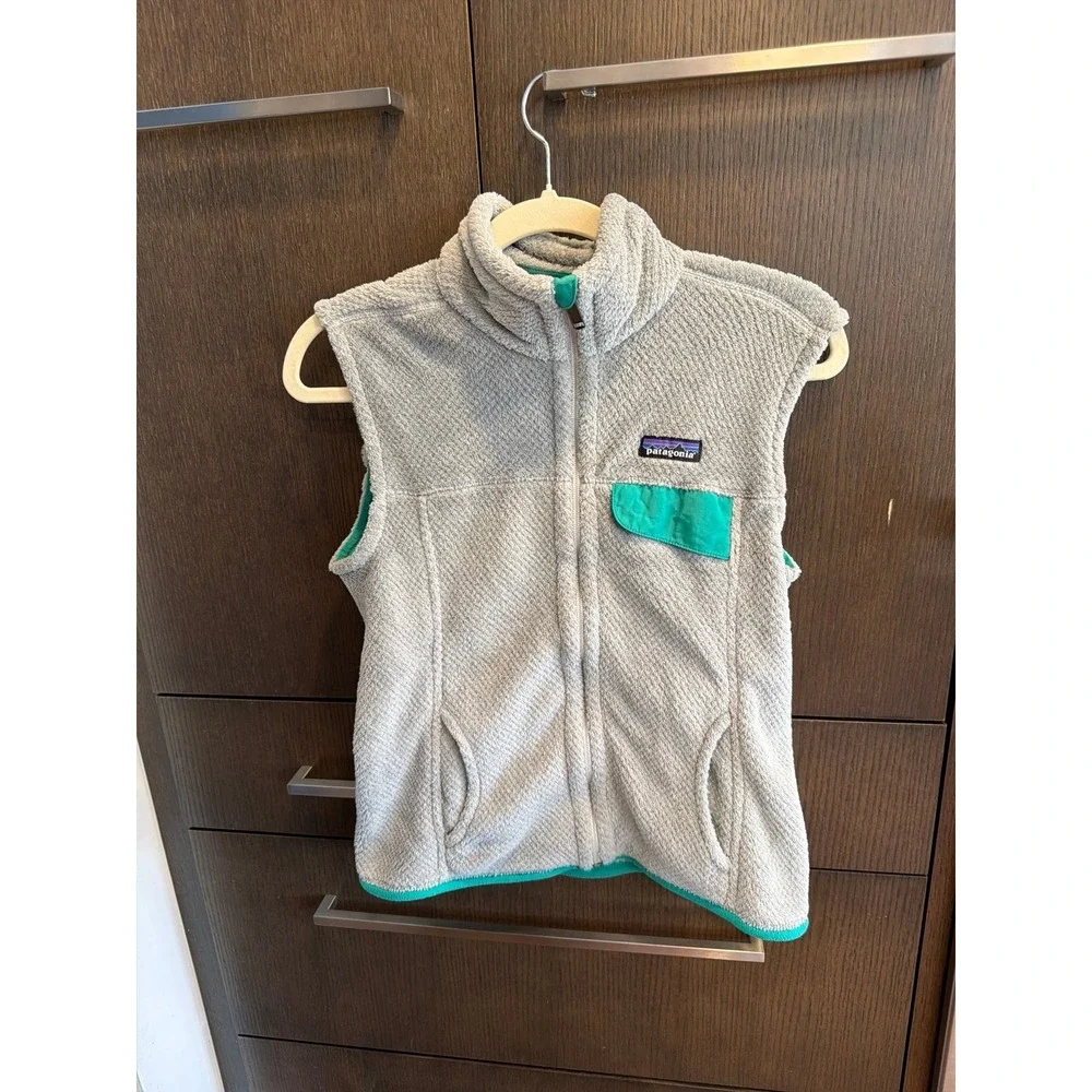 Patagonia Re-Tool Fleece Vest‎ Women's Size Small Sleeveless Full Zip Gray small